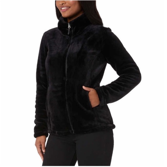 NWT 32 Degrees Ladies Plush Faux Fur Super Soft Jacket BLACK - size XS - Picture 3 of 10